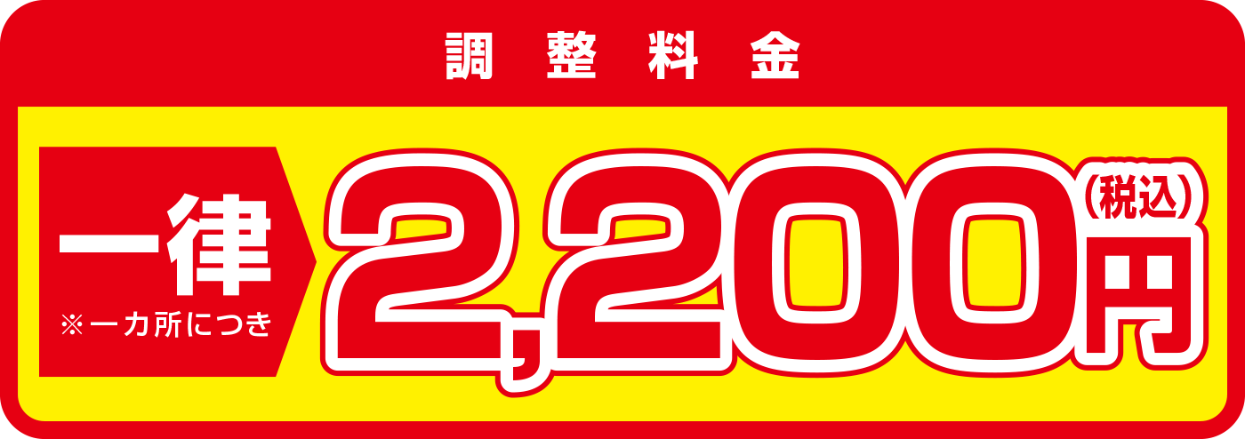 一律（※一カ所につき）2,160円（税込）