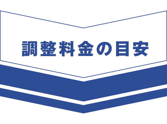 調整料金の目安
